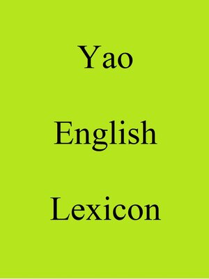 cover image of Yao English Lexicon